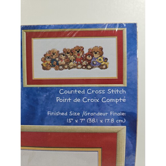 Vintage NEW Janlynn Suzy's Zoo Bears of Duckport Cross Stitch Kit Kids Room 2001 - Picture 3 of 8